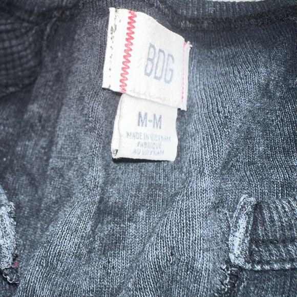 Urban outfitters bdg pointelle baby tee waffle long sleeve sz m - Picture 4 of 5